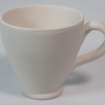 TAZA PATILLA 10 CM BARRO BLANCO